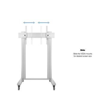 Multibrackets M Public Display Stand 180 Dual Pillar Wheelbase st&auml;ll - f&ouml;r platt panel - silver
