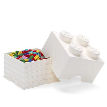 LEGO Storage Brick 4White Leget&oslash;jsopbevaringsboks Fritst&aring;ende Hvid