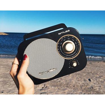 Muse M-055 RB Bærbar Analog Sort, Guld