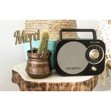 Muse M-055 RB Bærbar Analog Sort, Guld