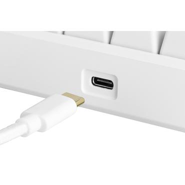 DELTACO GAMING GAM-075 - tastatur - QWERTZ - tysk - hvid Indgangsudstyr