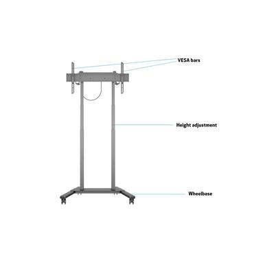 Multibrackets M Motorized Floorstand - st&auml;ll - motoriserad - f&ouml;r LCD-TV - svart