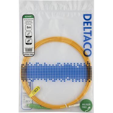 Deltaco LCSC-5-SAA InfiniBand og fiberoptisk kabel 5 m LC SC Gul