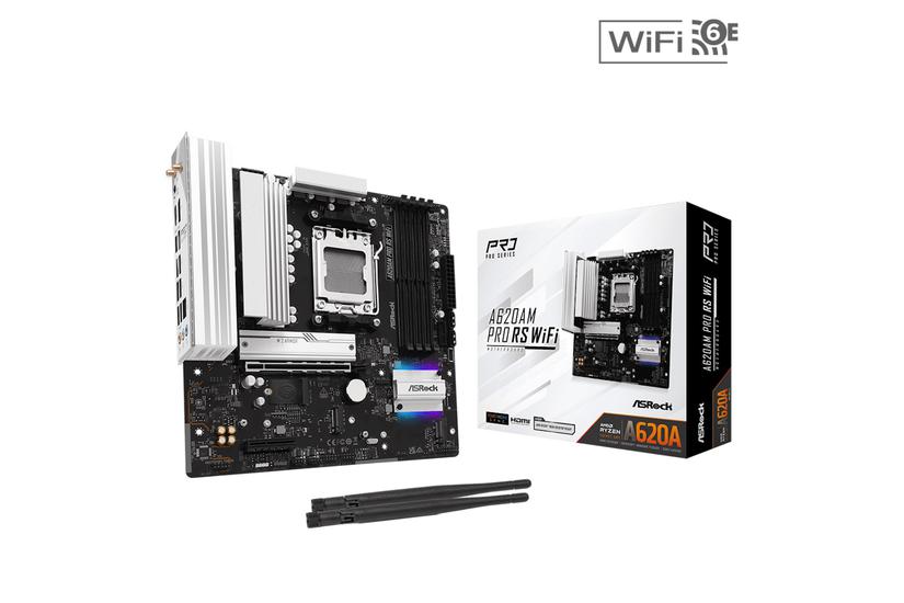 ASRock Moderkort - AMD A620A - AM5-sockel - micro ATX - DDR5-SDRAM - 2.5 Gigabit Ethernet