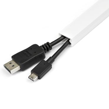 StarTech.com Solid Cable Management Raceway with Adhesive Tape & Cover, 3/4"(19mm)W x 3/8"(11mm)H, 3ft(1m) length, PVC Network/Power Cord Hider/Wall Wire Duct, Max 6 Cables, UL Listed - UL94 V0, M1 Fire Rated (CBMWWD1911) - kabelr&auml;nna - TAA-kompatibel