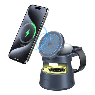 4smarts 541327 oplader til mobil enhed Hovedtelefoner, Smartphone, SmartWatch Gr&aring; USB Tr&aring;dl&oslash;s opladning Indend&oslash;rs