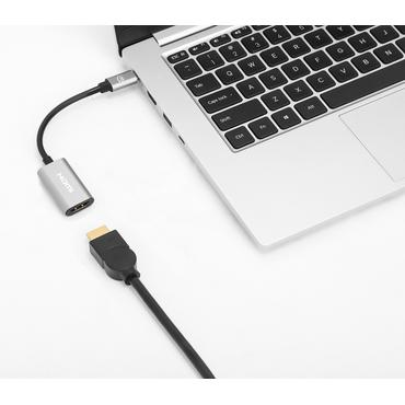 MANHATTAN USB-C auf HDMI-Adapter 4K 60Hz Alu Space grau