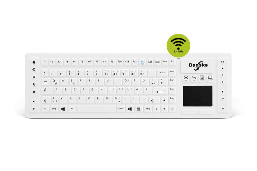 Baaske Tangentbord - Trådlös - Vit - tyska - RF Trådlös