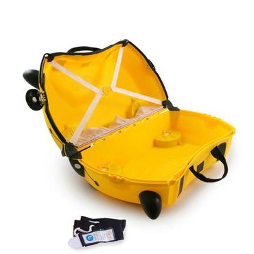 Trunki Bernard Bee Trolley H&aring;rd skal Gul 18 L Plast