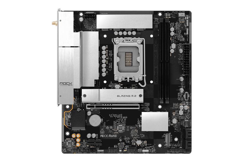 ASRock Moderkort - Intel B860 - LGA1851 - micro ATX - 2 minnesplatser - 2x M.2