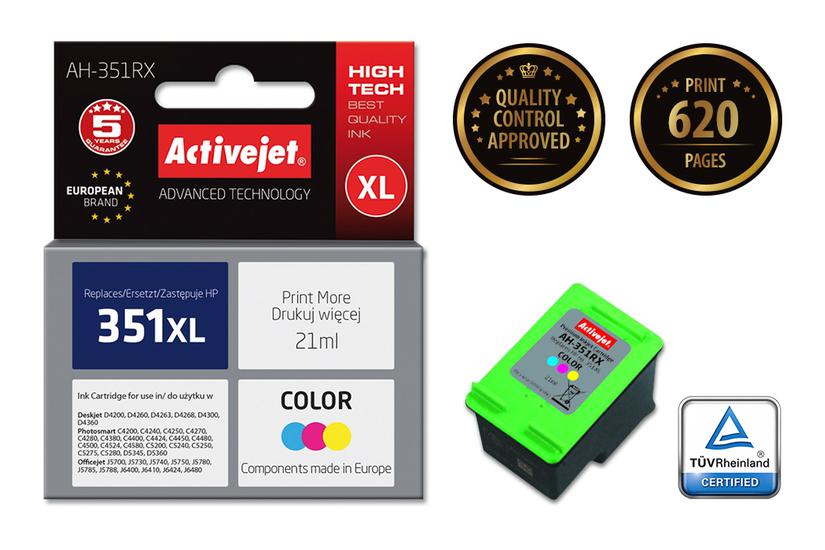 Activejet AH-351RX bl&aelig;k (erstatning HP 351XL CB338EE; Premium; 21 ml; farve)