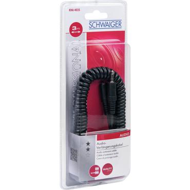 Schwaiger f&ouml;rl&auml;ngningskabel till huvudtelefoner - 3 m