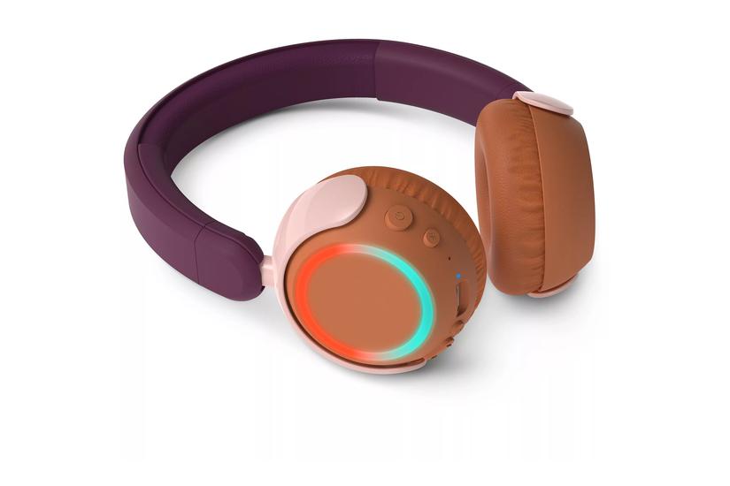 Philips Headset - På örat - Syntetiskt läder - Inbyggd - Magenta lila - 129 g - 180 mm