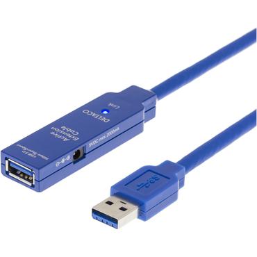 DELTACO USB3-1000 - USB-f&ouml;rl&auml;ngningskabel - USB typ A till USB typ A - 2 m