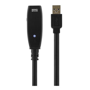 DELTACO USB3-1000 - USB-f&ouml;rl&auml;ngningskabel - USB typ A till USB typ A - 2 m