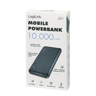 LogiLink PA0338RF powerbank 10000 mAh Sort