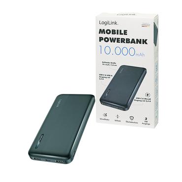 LogiLink PA0338RF powerbank 10000 mAh Sort