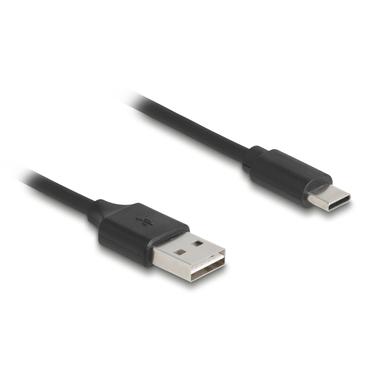 Delock Coiled Cable EASY-USB 2.0 Type-A male to USB Type-C&trade; male 0.5 m to 0.8 m black