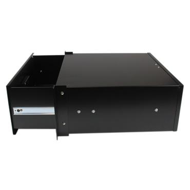 StarTech.com 4U Black Steel Storage Drawer for 19in Racks and Cabinets - Rack storage drawer - 4U - 4UDRAWER - rackl&aring;da - 4U