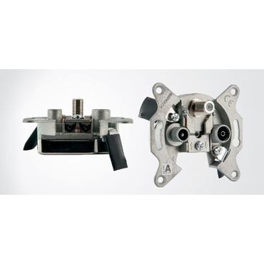 Schwaiger DSE650011 stikkontakt BNC Sølv