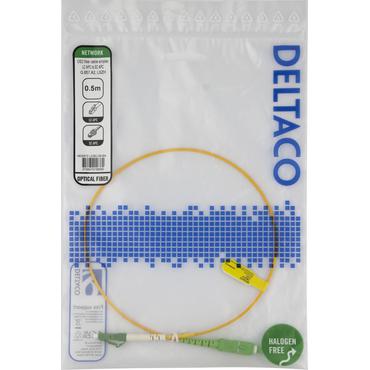 Deltaco LCSC-05-SAA InfiniBand og fiberoptisk kabel 0,5 m LC SC Gul