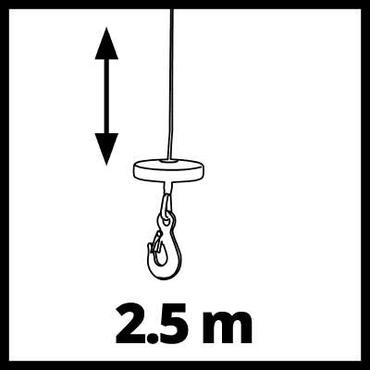 Einhell TC-CH 1000 1000 kg 2,5 m R&oslash;d, S&oslash;lv