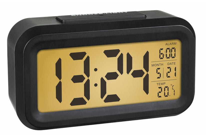 TFA LUMIO - alarmur - rektangul&auml;r - elektronisk - desktop - sort