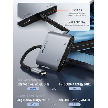 Cabletime 8K USB C Til HDMI