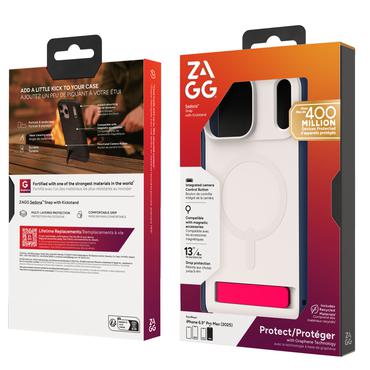 ZAGG Sedona Snap Kickstand mobiltelefon etui 17,5 cm (6.9") Cover Bl&aring;, Hvid, R&oslash;d