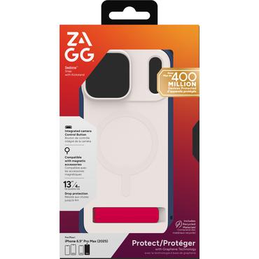 ZAGG Sedona Snap Kickstand mobiltelefon etui 17,5 cm (6.9") Cover Bl&aring;, Hvid, R&oslash;d