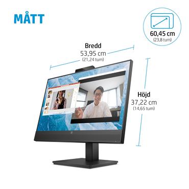 HP M24m Conferencing Monitor skärm - LED-bakgrundsbelysning - 24" - IPS - 5ms - Full HD 1920x1080 vid 75Hz