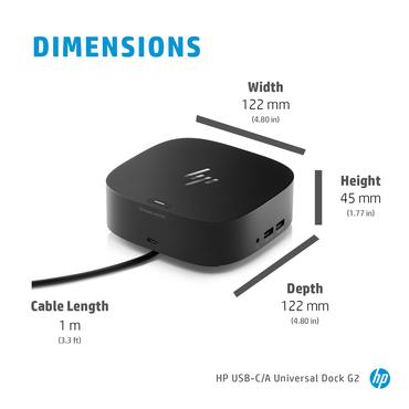 HP USB-C Dock G5 - dockingstation - USB-C - 1GbE