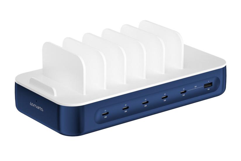 4smarts 541279 oplader til mobil enhed Universel Marinebl&aring;, Hvid Vekselstr&oslash;m Hurtig opladning Indend&oslash;rs