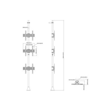 Multibrackets M Pro Series Floor to Wall Mount MBFW3U stativ