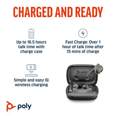 Poly Voyager Free 60 UC M - ægte trådløse øretelefoner med mik.