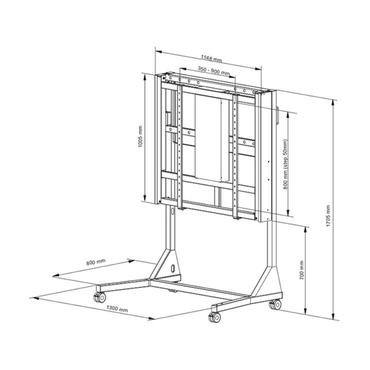 Multibrackets M Motorized Floorstand SD stativ - motoriseret - sort