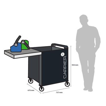 LocknCharge Carrier 30 Bærbar enhedsadministrationsvogn Sort, Blå, Grøn, Metallic