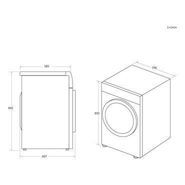 Candy SMART Pro CSOE H8A2TE-S tørremaskine - frontbetjening - fritstående - hvid