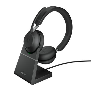 Jabra Evolve2 65 UC Stereo - headset - med laddningsst&auml;ll