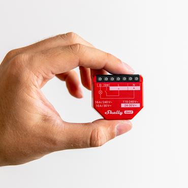 Shelly 1PM Gen3 Intelligent kontakt R&oslash;d