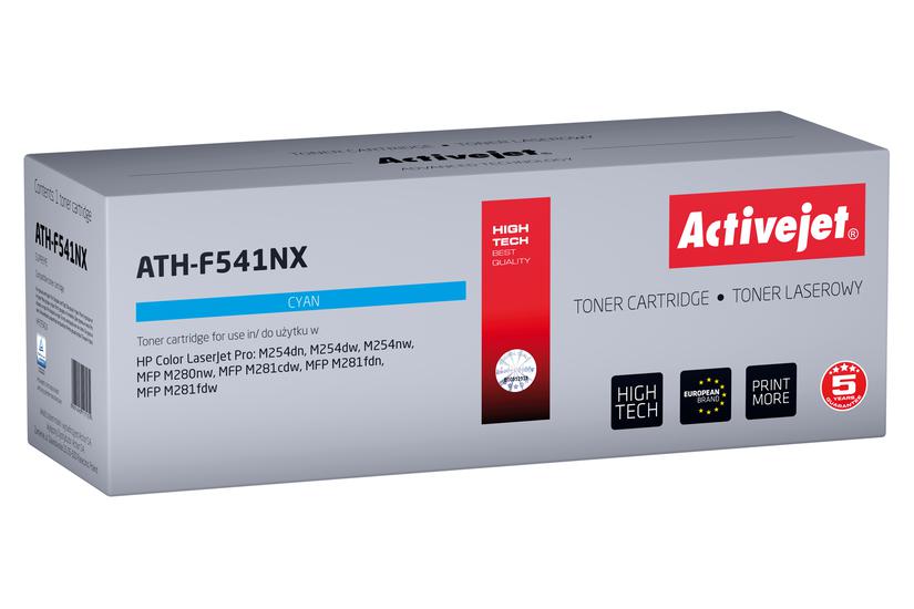 Activejet ATH-F541NX Tonerpatron til HP-printere; Erstatning HP 540 CF541X; Supreme; 2500 sider; blå