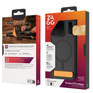 ZAGG Sedona Snap Kickstand mobiltelefon etui 16 cm (6.3") Cover Sort