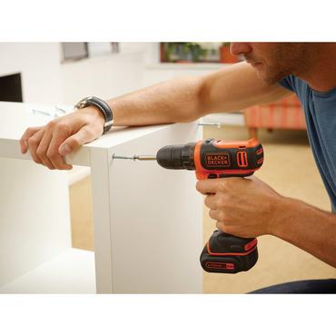Black & Decker BDCDD12-QW bor N&oslash;glefri Sort, Orange