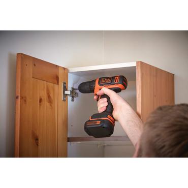 Black & Decker BDCDD12-QW bor N&oslash;glefri Sort, Orange