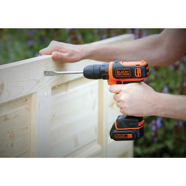 Black & Decker BDCDD12-QW bor N&oslash;glefri Sort, Orange