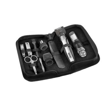Wahl Travel Kit Deluxe Batteri Sort, Rustfrit st&aring;l