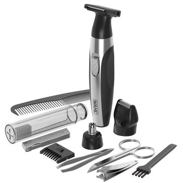 Wahl Travel Kit Deluxe Batteri Sort, Rustfrit st&aring;l