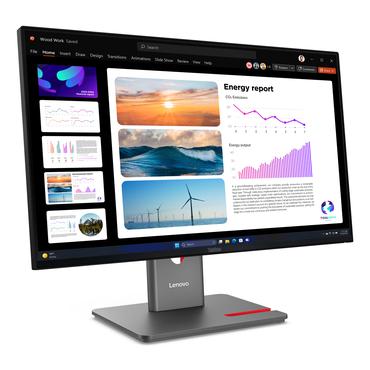 Lenovo ThinkVision P24Q-40 computersk&aelig;rm 60,5 cm (23.8") 2560 x 1440 pixel Quad HD LCD Sort
