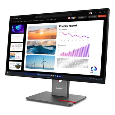 Lenovo ThinkVision P24Q-40 computersk&aelig;rm 60,5 cm (23.8") 2560 x 1440 pixel Quad HD LCD Sort