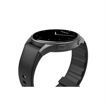 Hama 00178611 Smartwatch "8900", GPS, AMOLED 1.43", Telefonfunktion, Alexa, rund, Schwarz